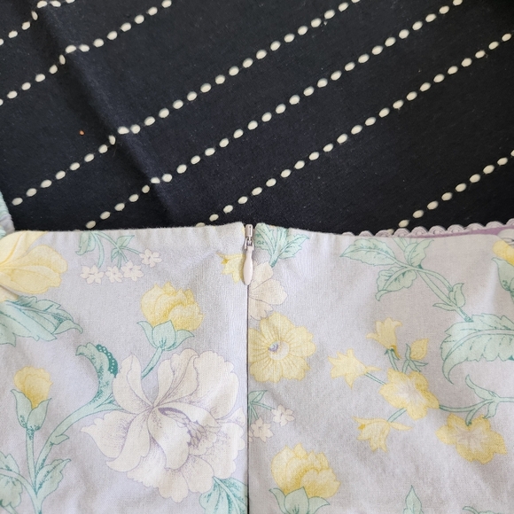 Selkie Claudia Puff Sleeve Mini Dress In Lavender Yellow Floral Cotton Size 8 - Picture 10 of 11